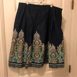 Border print skirt